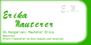 erika mauterer business card